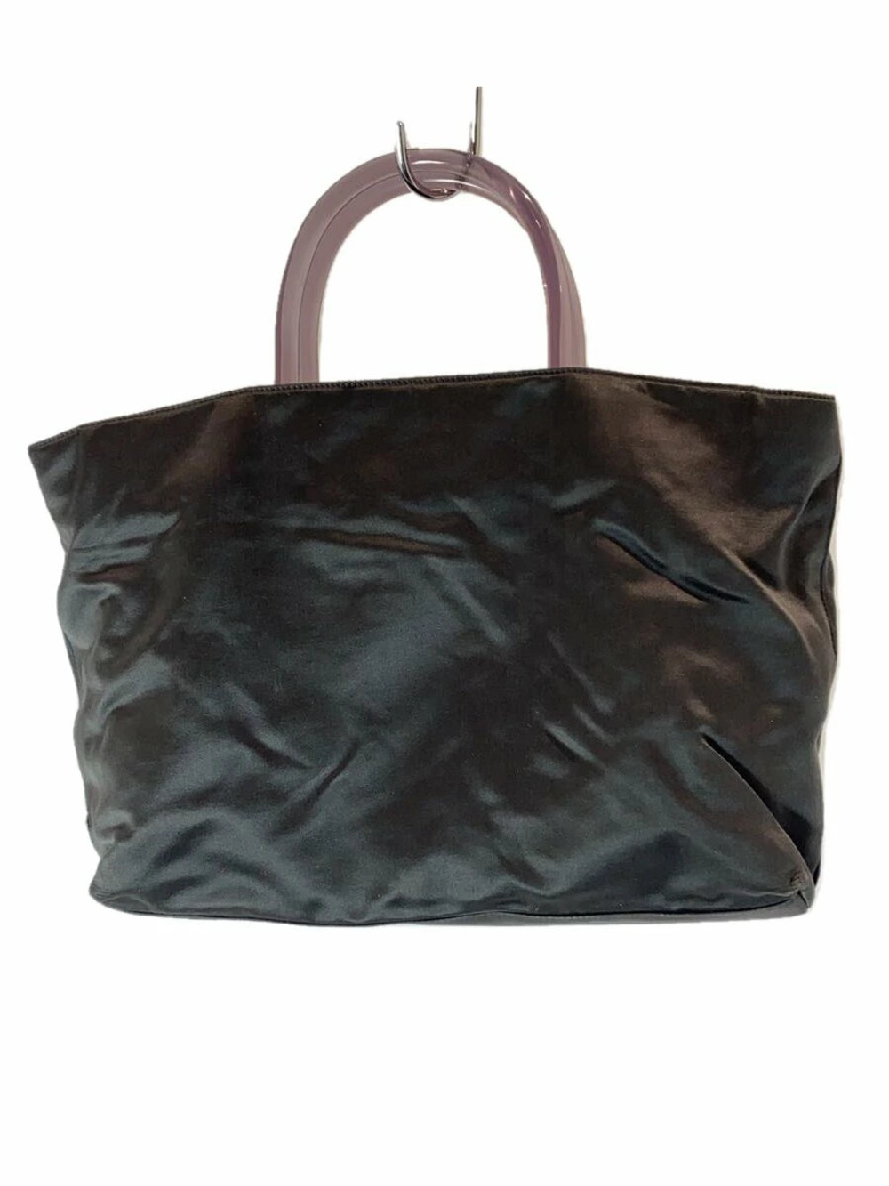 Prada Tote Bag Clear Handle Black